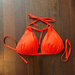 Size 10 La Blanca Island Goddess triangle paprika bikini top